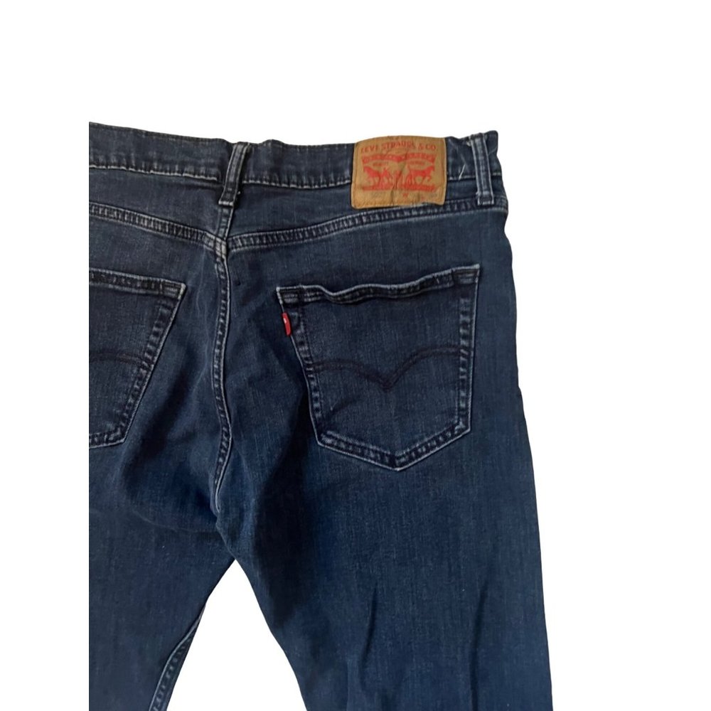 Levi's 502 Dark Wash Blue Denim Jeans Men's Size 33 x 30 Slim Straight Leg